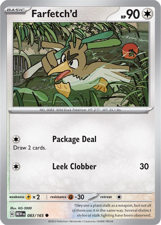 Farfetch'd (083/165) [Scarlet & Violet 151] Pokemon Single Pokémon  | Multizone: Comics And Games