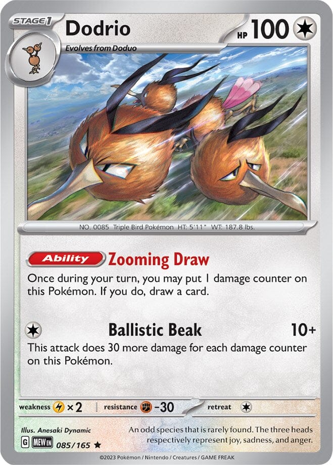 Dodrio (085/165) [Scarlet & Violet 151] Pokemon Single Pokémon  | Multizone: Comics And Games