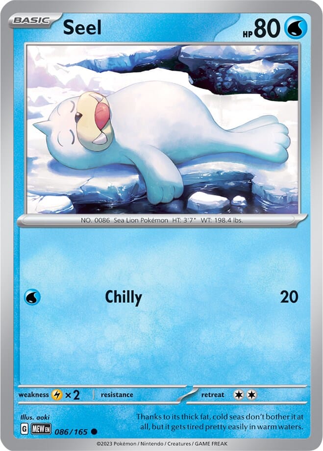 Seel (086/165) [Scarlet & Violet 151] Pokemon Single Pokémon  | Multizone: Comics And Games