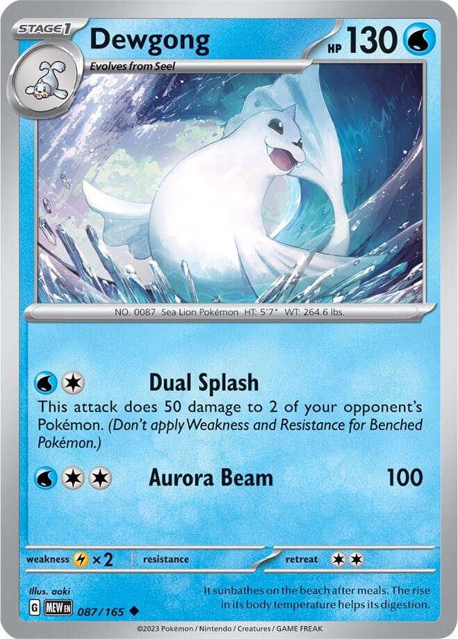 Dewgong (087/165) [Scarlet & Violet 151] Pokemon Single Pokémon  | Multizone: Comics And Games