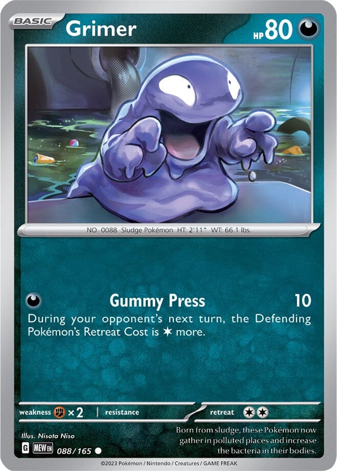 Grimer (088/165) [Scarlet & Violet 151] Pokemon Single Pokémon  | Multizone: Comics And Games