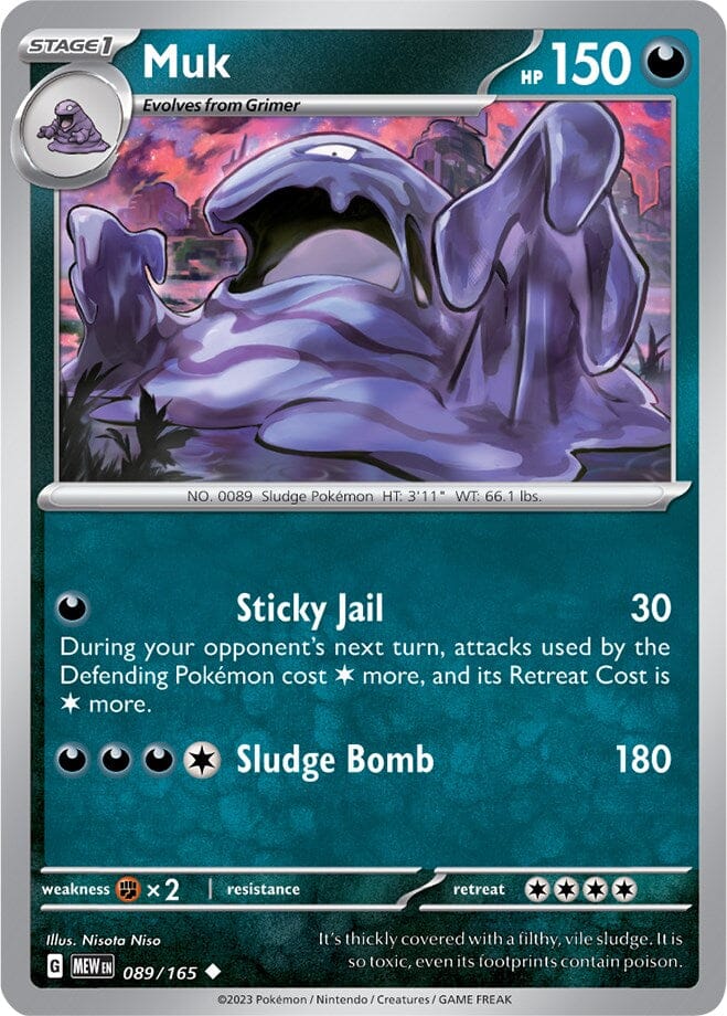 Muk (089/165) [Scarlet & Violet 151] Pokemon Single Pokémon  | Multizone: Comics And Games