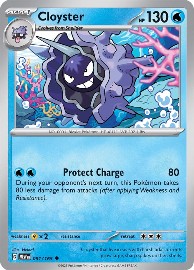Cloyster (091/165) [Scarlet & Violet 151] Pokemon Single Pokémon  | Multizone: Comics And Games