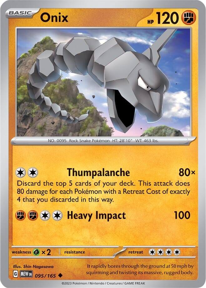 Onix (095/165) [Scarlet & Violet 151] Pokemon Single Pokémon  | Multizone: Comics And Games