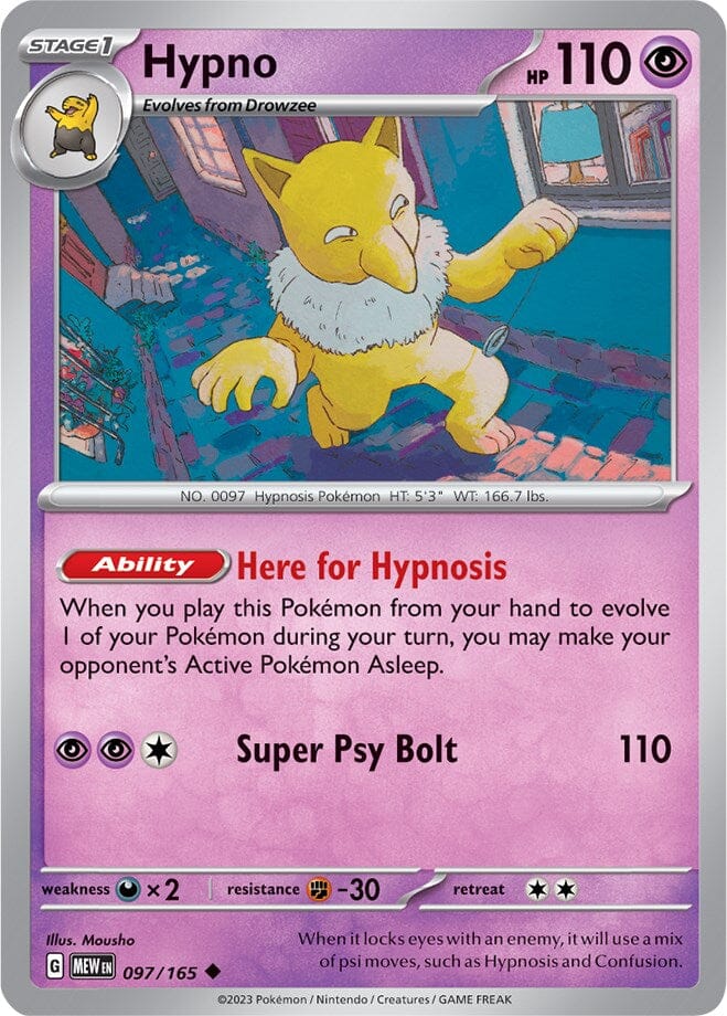 Hypno (097/165) [Scarlet & Violet 151] Pokemon Single Pokémon  | Multizone: Comics And Games
