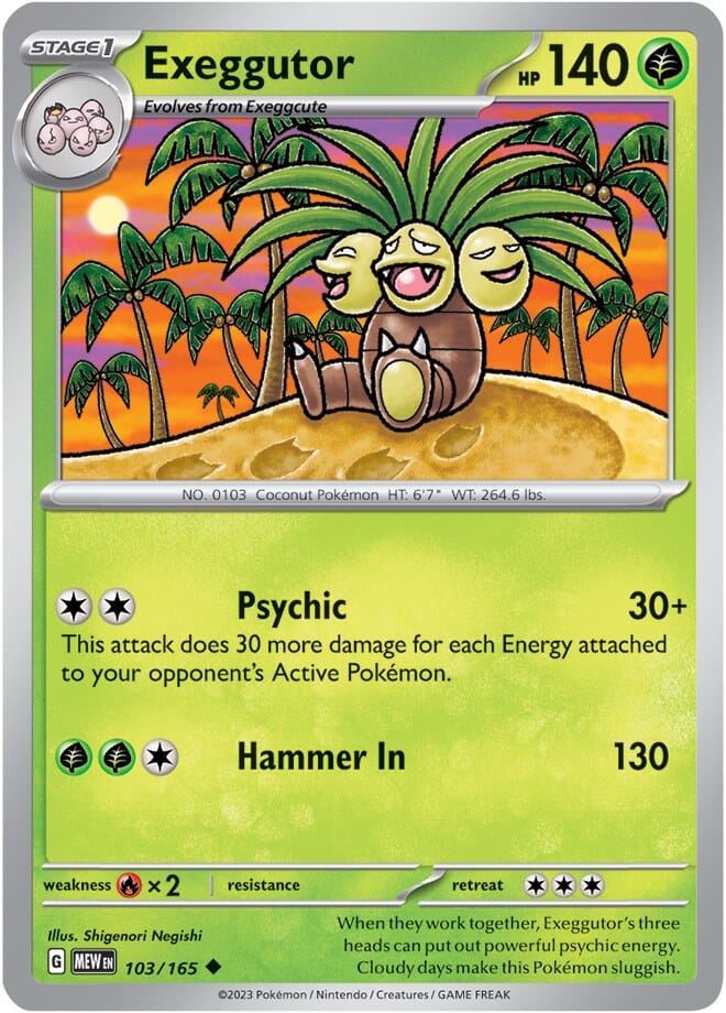 Exeggutor (103/165) [Scarlet & Violet 151] Pokemon Single Pokémon  | Multizone: Comics And Games