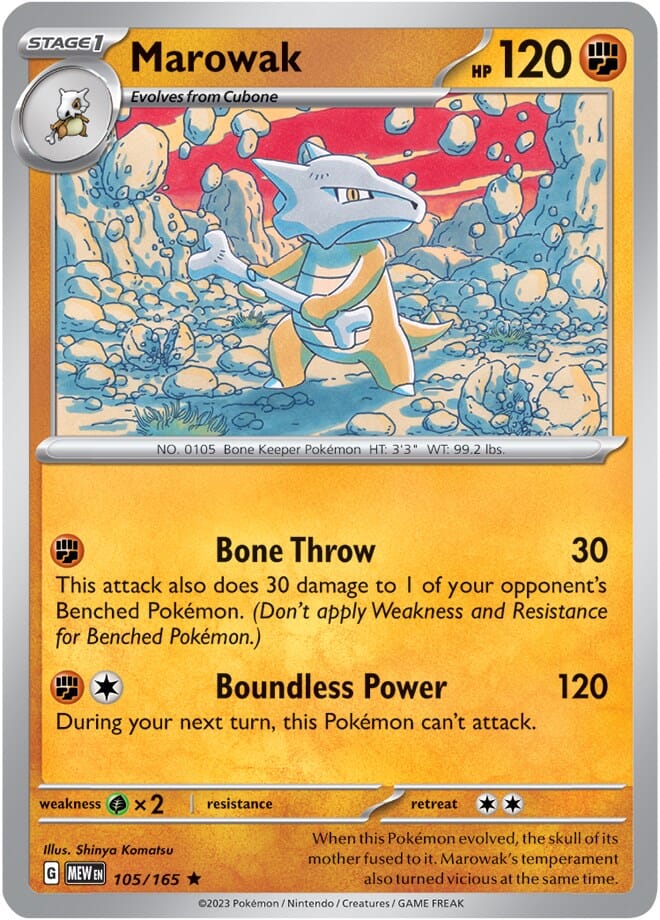 Marowak (105/165) [Scarlet & Violet 151] Pokemon Single Pokémon  | Multizone: Comics And Games
