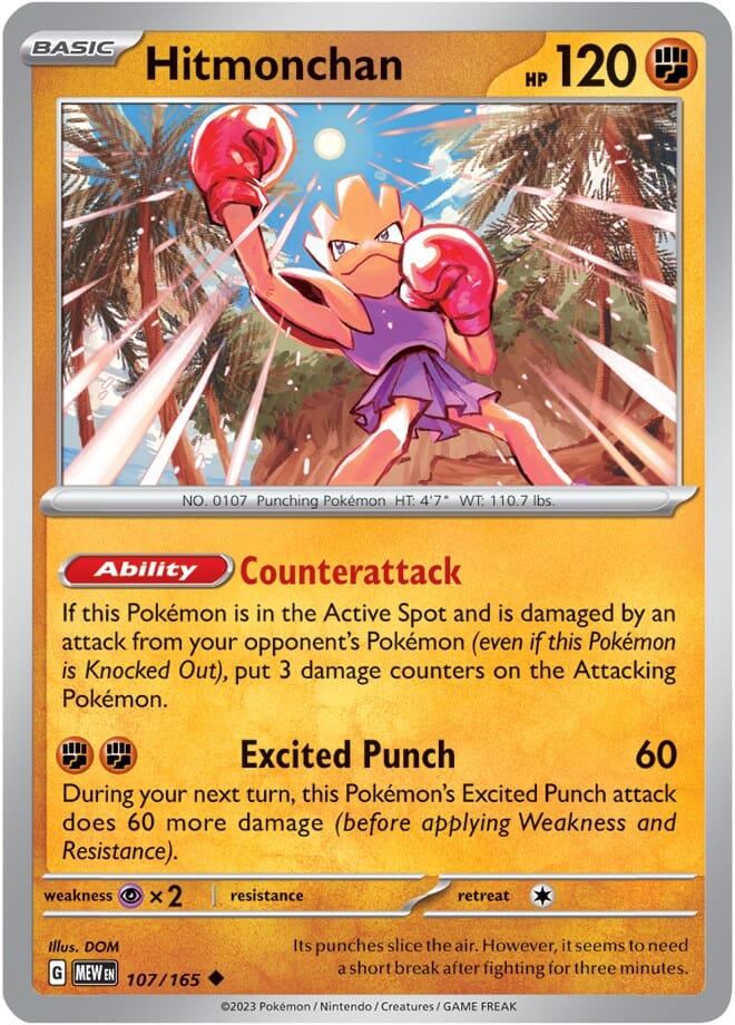 Hitmonchan (107/165) [Scarlet & Violet 151] Pokemon Single Pokémon  | Multizone: Comics And Games