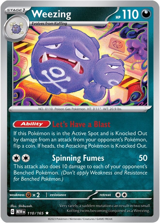 Weezing (110/165) [Scarlet & Violet 151] Pokemon Single Pokémon  | Multizone: Comics And Games