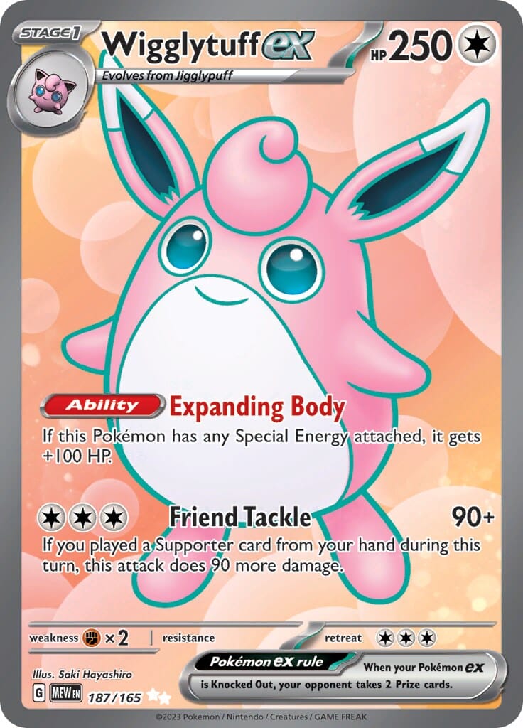 Wigglytuff ex (187/165) [Scarlet & Violet 151] Pokemon Single Pokémon  | Multizone: Comics And Games