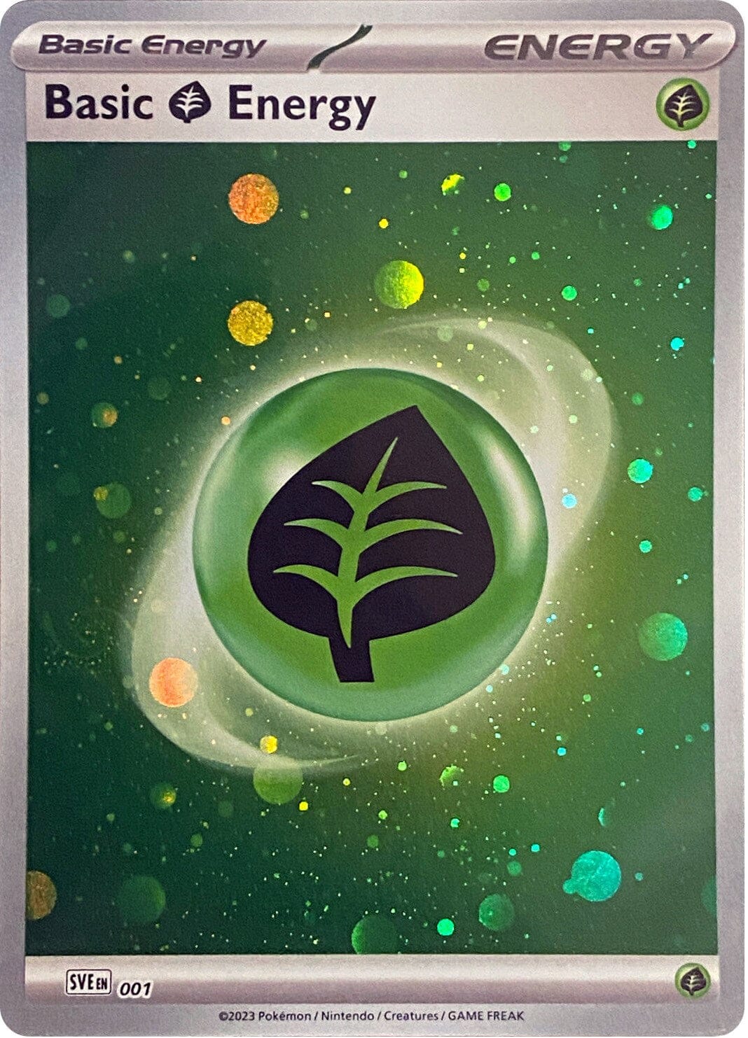 Basic Grass Energy (001) (Cosmos Holo) [Scarlet & Violet: Base Set] Pokemon Single Pokémon  | Multizone: Comics And Games