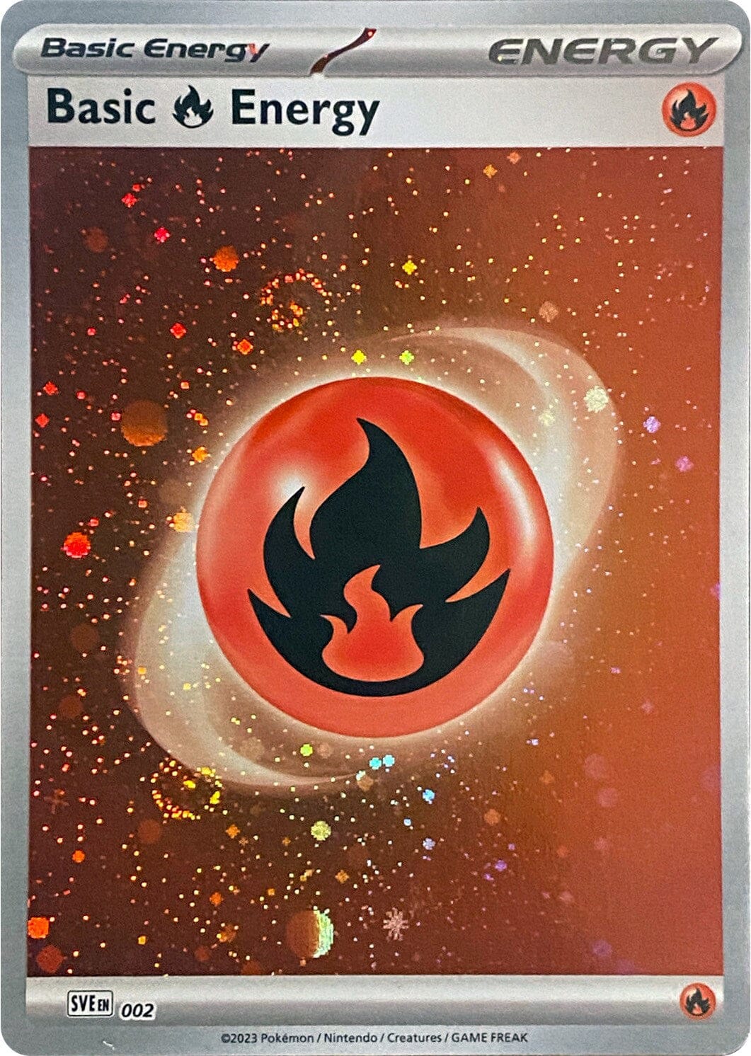 Basic Fire Energy (002) (Cosmos Holo) [Scarlet & Violet: Base Set] Pokemon Single Pokémon  | Multizone: Comics And Games