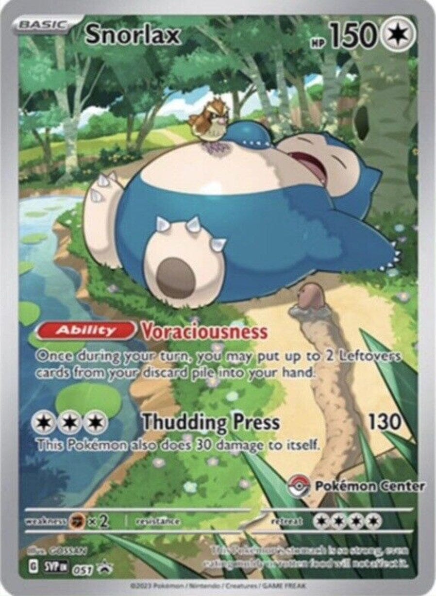 Snorlax (051) (Pokemon Center Exclusive) [Scarlet & Violet: Black Star Promos] Pokemon Single Pokémon  | Multizone: Comics And Games