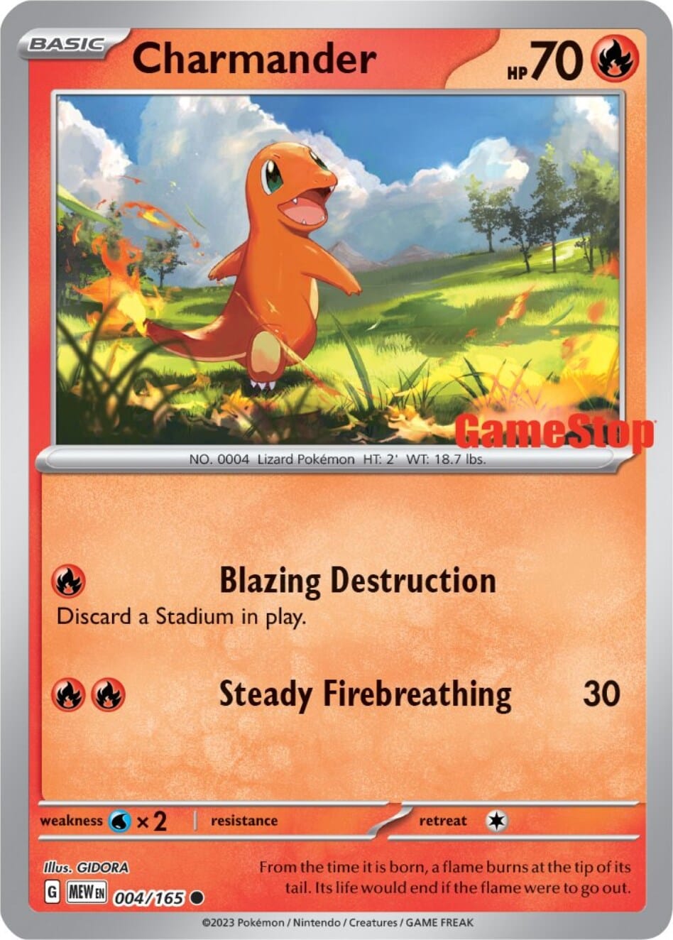 Charmander (004/165) (GameStop Exclusive) [Scarlet & Violet 151] Pokemon Single Pokémon  | Multizone: Comics And Games