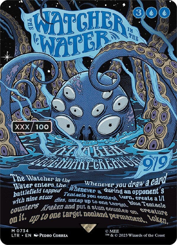 The Watcher in the Water (Borderless Poster) (Serialized) [The Lord of the Rings: Tales of Middle-Earth] MTG Single Magic: The Gathering  | Multizone: Comics And Games