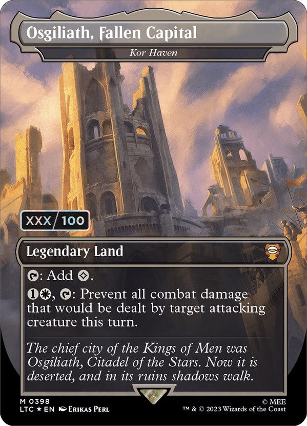 Osgiliath, Fallen Capital - Kor Haven (Borderless) (Serialized) [The Lord of the Rings: Tales of Middle-Earth Commander] | Multizone: Comics And Games