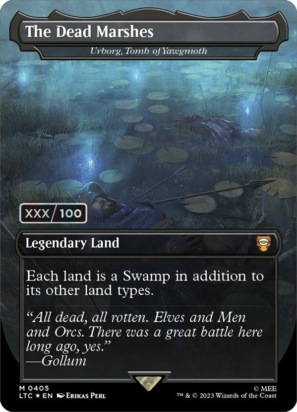The Dead Marshes - Urborg, Tomb of Yawgmoth (Borderless) (Serialized) [The Lord of the Rings: Tales of Middle-Earth Commander] | Multizone: Comics And Games