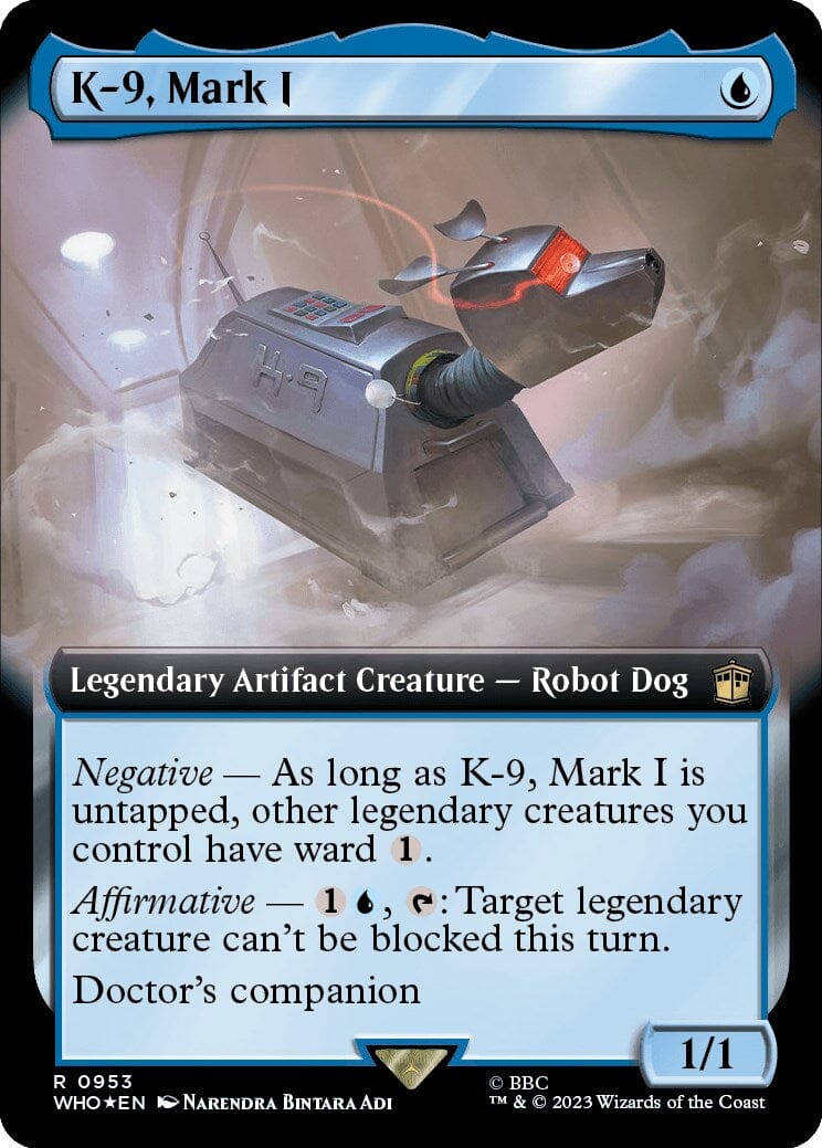 K-9, Mark I (Extended Art) (Surge Foil) [Doctor Who] MTG Single Magic: The Gathering  | Multizone: Comics And Games