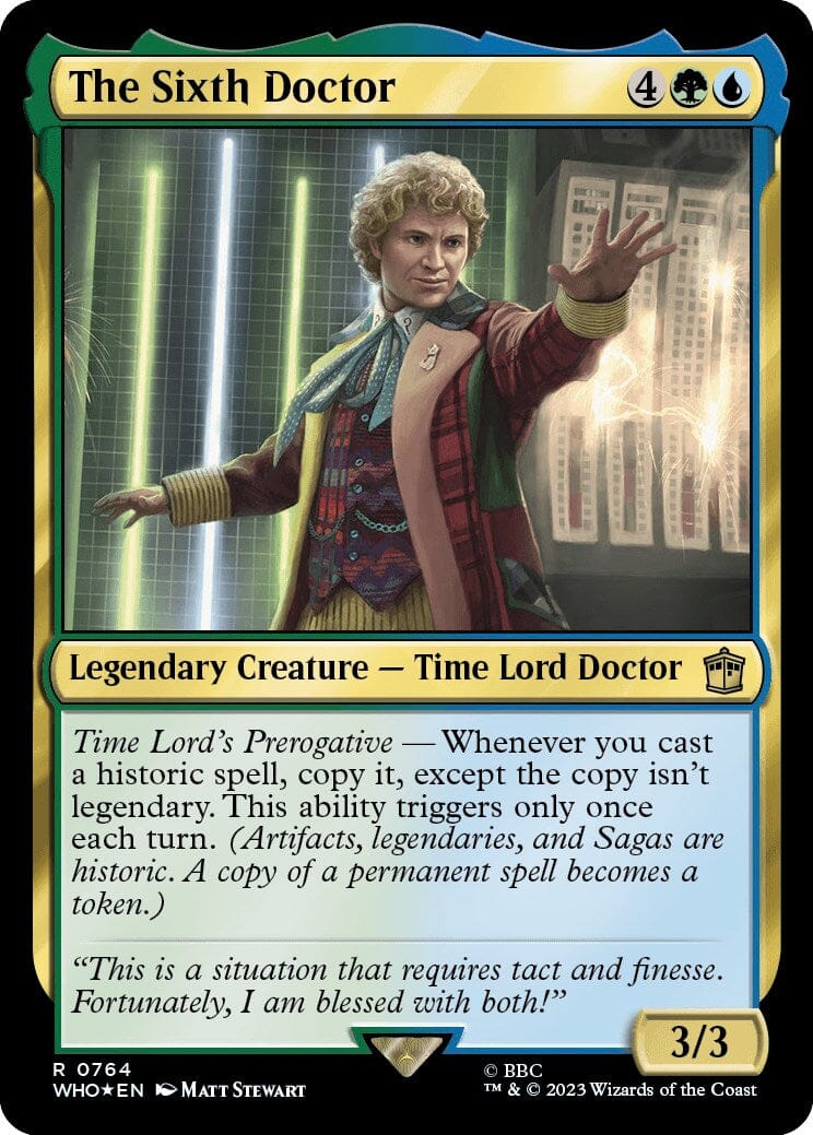 The Sixth Doctor (Surge Foil) [Doctor Who] MTG Single Magic: The Gathering  | Multizone: Comics And Games
