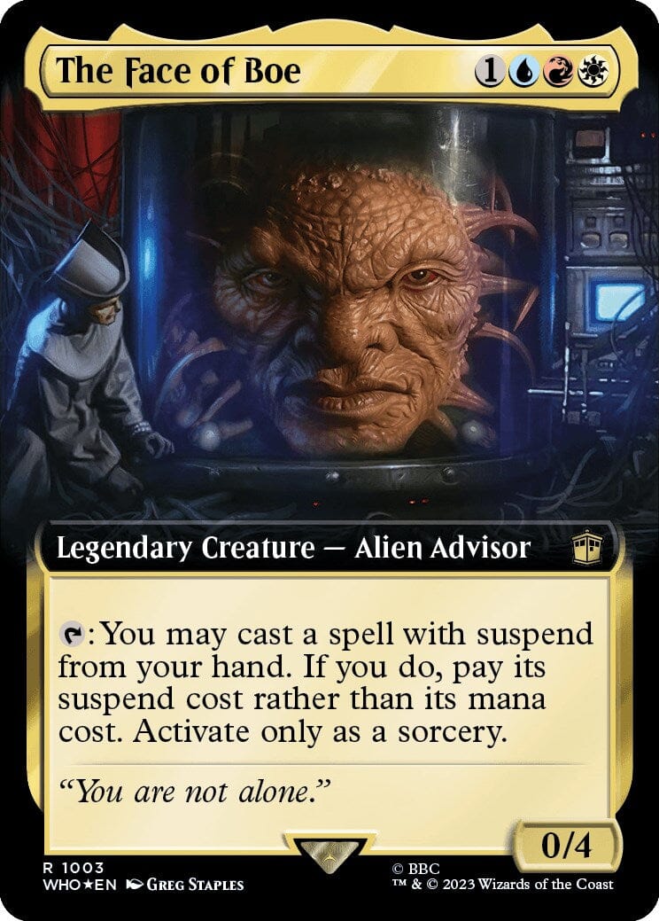 The Face of Boe (Extended Art) (Surge Foil) [Doctor Who] MTG Single Magic: The Gathering  | Multizone: Comics And Games