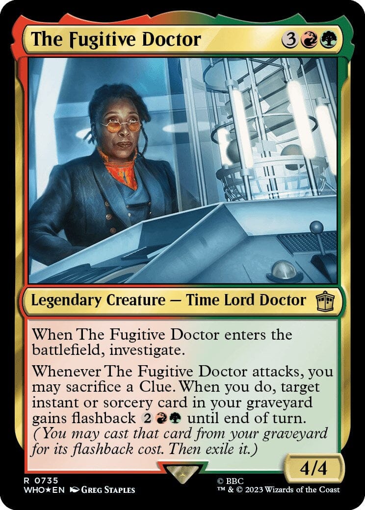 The Fugitive Doctor (Surge Foil) [Doctor Who] MTG Single Magic: The Gathering  | Multizone: Comics And Games