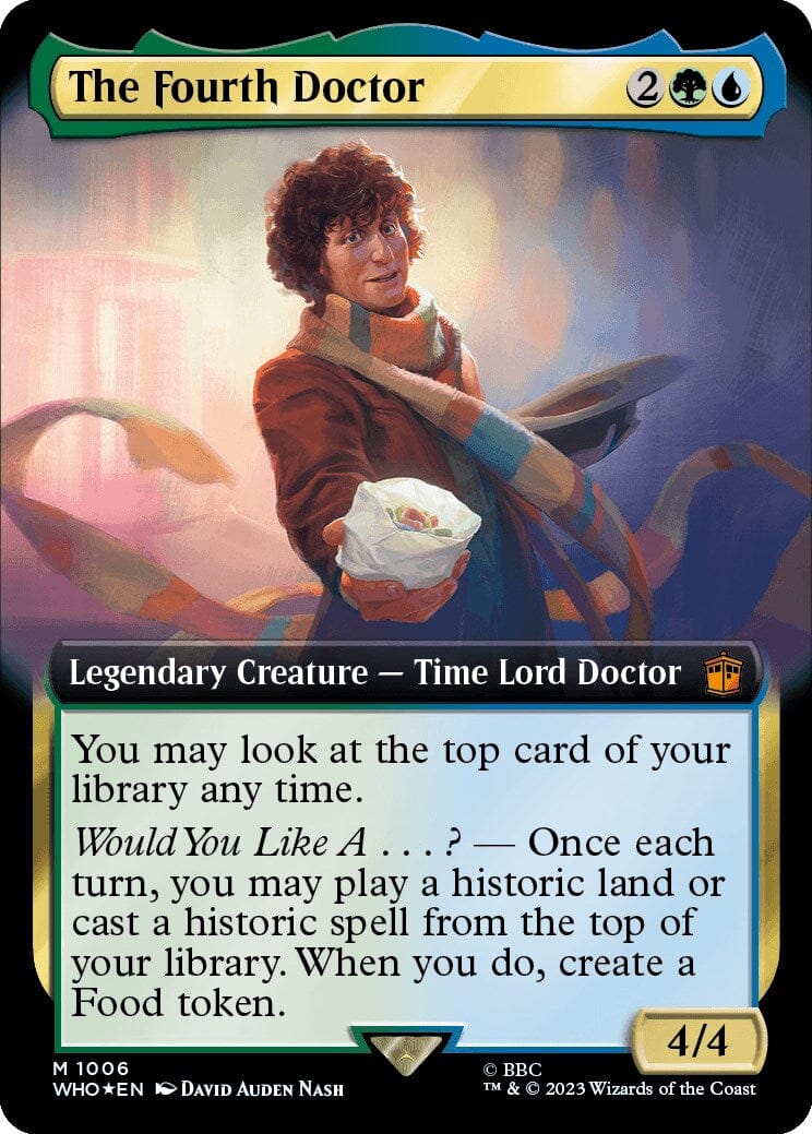 The Fourth Doctor (Extended Art) (Surge Foil) [Doctor Who] MTG Single Magic: The Gathering  | Multizone: Comics And Games
