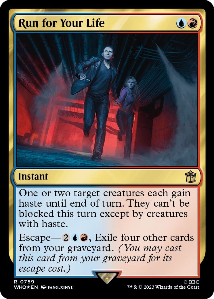 Run for Your Life (Surge Foil) [Doctor Who] MTG Single Magic: The Gathering  | Multizone: Comics And Games