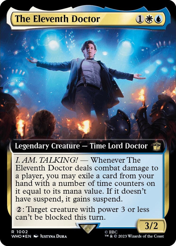 The Eleventh Doctor (Extended Art) (Surge Foil) [Doctor Who] MTG Single Magic: The Gathering  | Multizone: Comics And Games