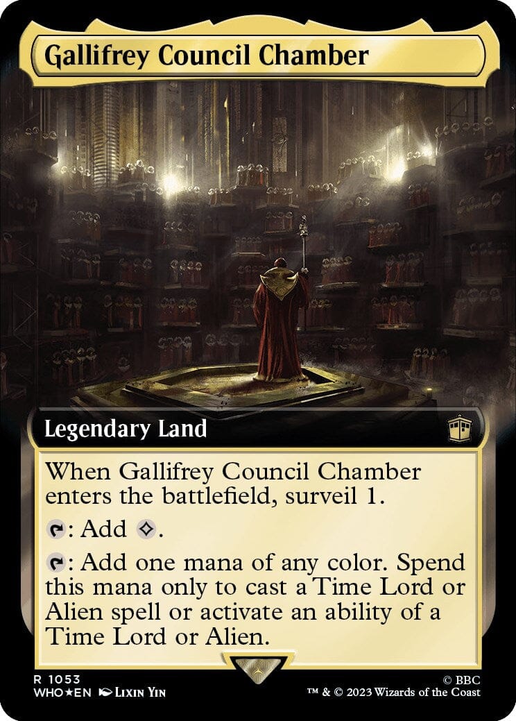 Gallifrey Council Chamber (Extended Art) (Surge Foil) [Doctor Who] MTG Single Magic: The Gathering  | Multizone: Comics And Games