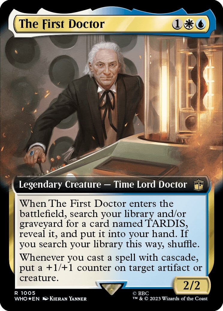 The First Doctor (Extended Art) (Surge Foil) [Doctor Who] MTG Single Magic: The Gathering  | Multizone: Comics And Games