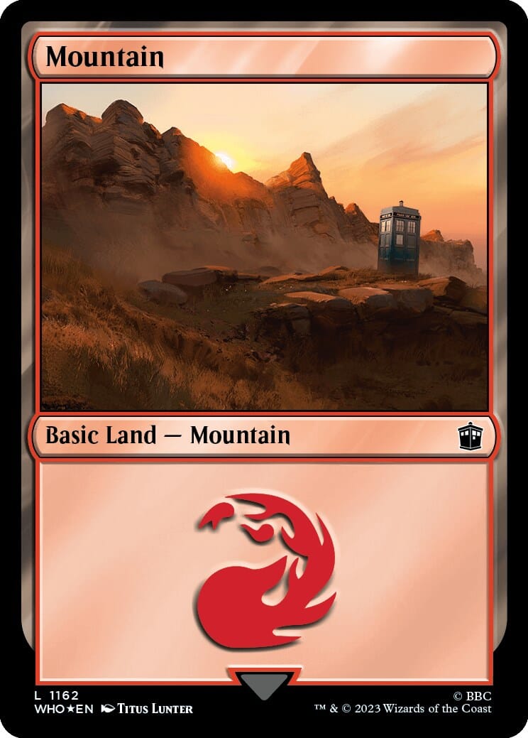 Mountain (1162) (Surge Foil) [Doctor Who] MTG Single Magic: The Gathering  | Multizone: Comics And Games