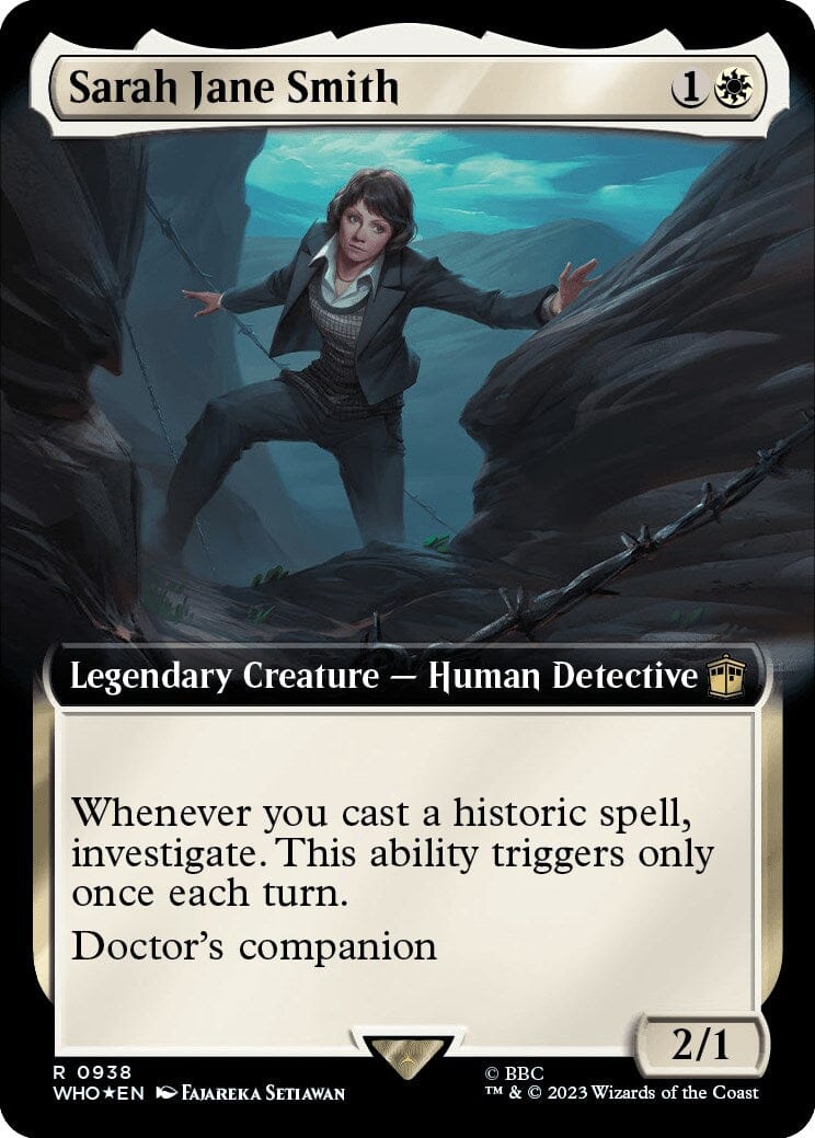 Sarah Jane Smith (Extended Art) (Surge Foil) [Doctor Who] MTG Single Magic: The Gathering  | Multizone: Comics And Games