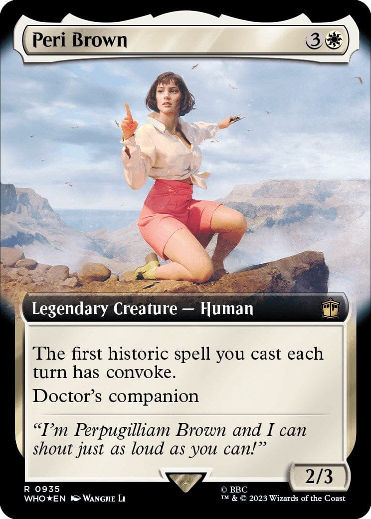 Peri Brown (Extended Art) (Surge Foil) [Doctor Who] MTG Single Magic: The Gathering  | Multizone: Comics And Games