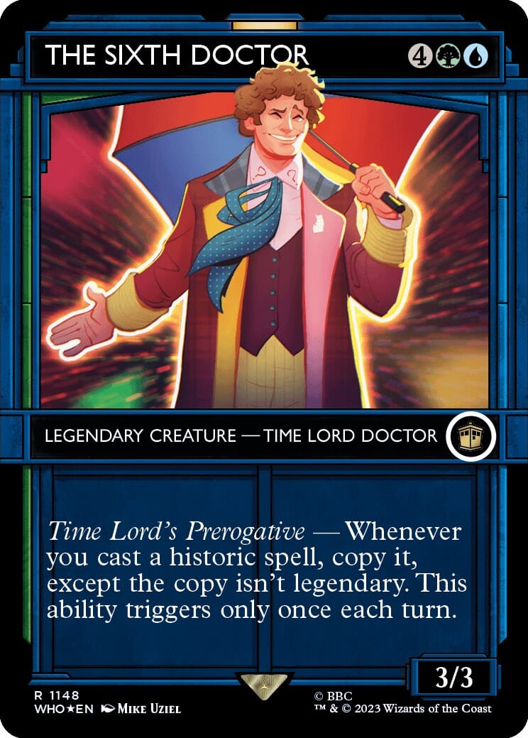 The Sixth Doctor (Showcase) (Surge Foil) [Doctor Who] MTG Single Magic: The Gathering  | Multizone: Comics And Games