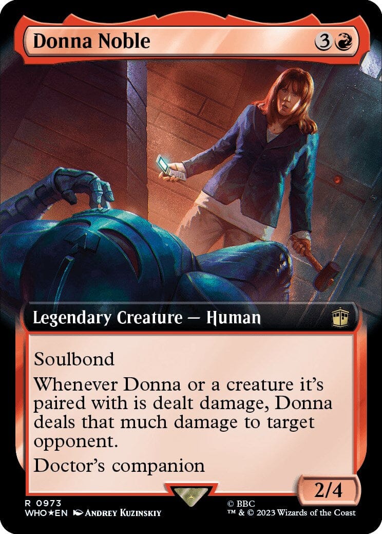 Donna Noble (Extended Art) (Surge Foil) [Doctor Who] MTG Single Magic: The Gathering  | Multizone: Comics And Games
