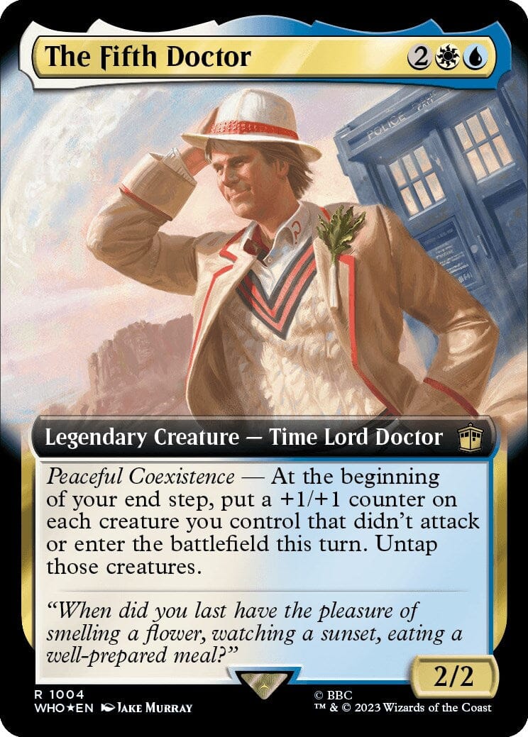 The Fifth Doctor (Extended Art) (Surge Foil) [Doctor Who] MTG Single Magic: The Gathering  | Multizone: Comics And Games