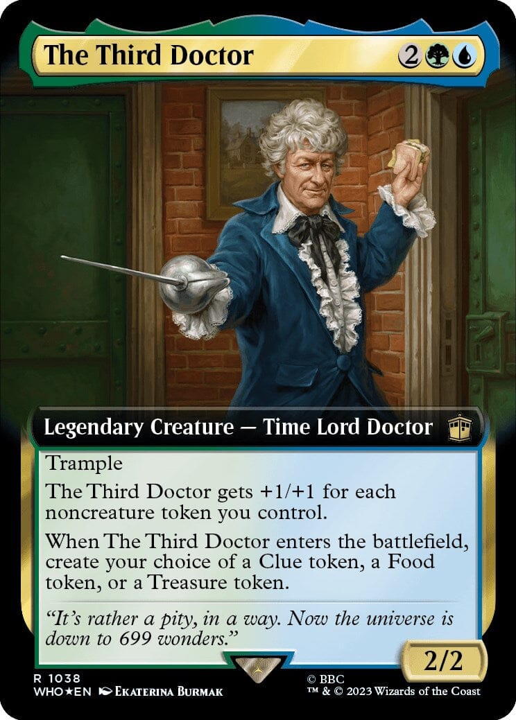 The Third Doctor (Extended Art) (Surge Foil) [Doctor Who] MTG Single Magic: The Gathering  | Multizone: Comics And Games