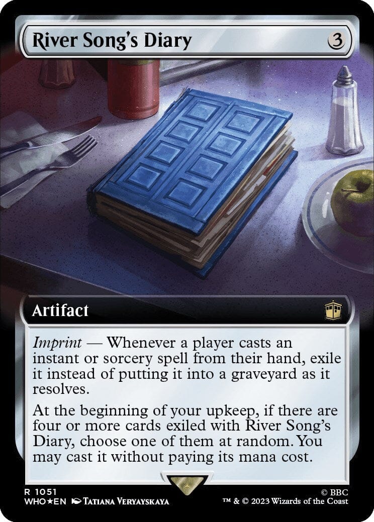 River Song's Diary (Extended Art) (Surge Foil) [Doctor Who] MTG Single Magic: The Gathering  | Multizone: Comics And Games
