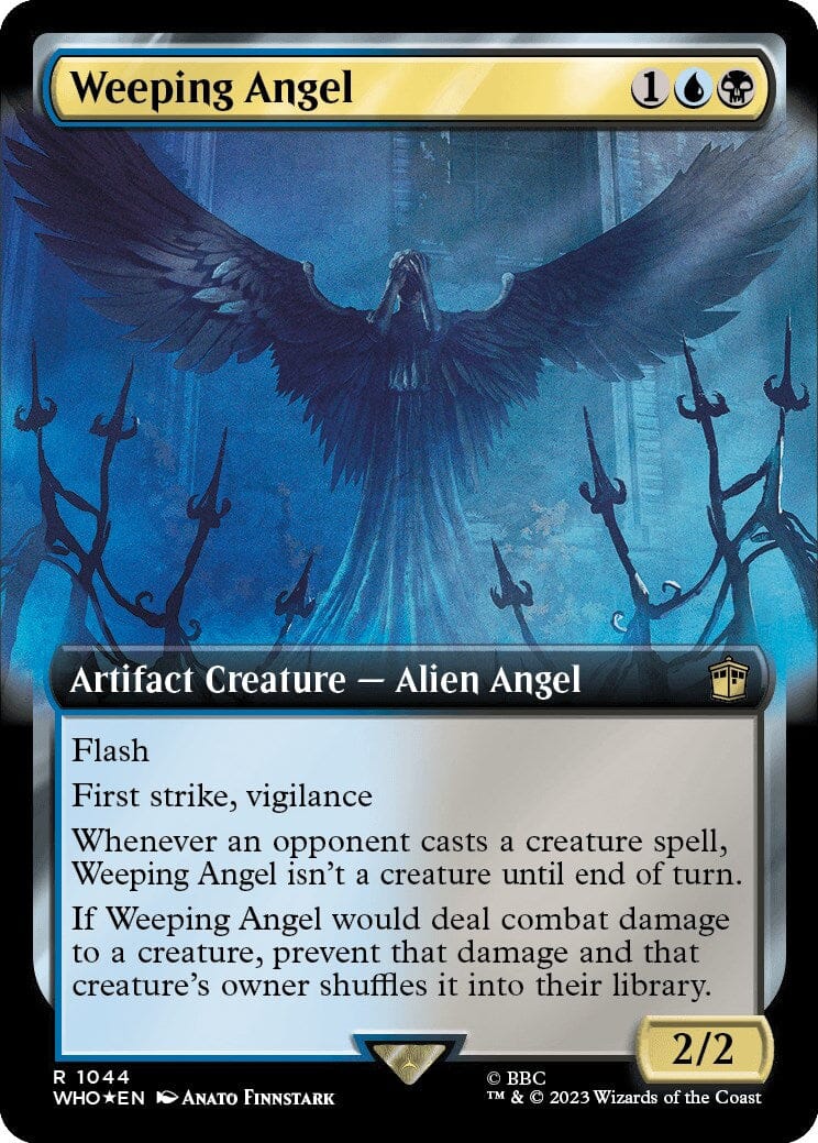 Weeping Angel (Extended Art) (Surge Foil) [Doctor Who] MTG Single Magic: The Gathering  | Multizone: Comics And Games