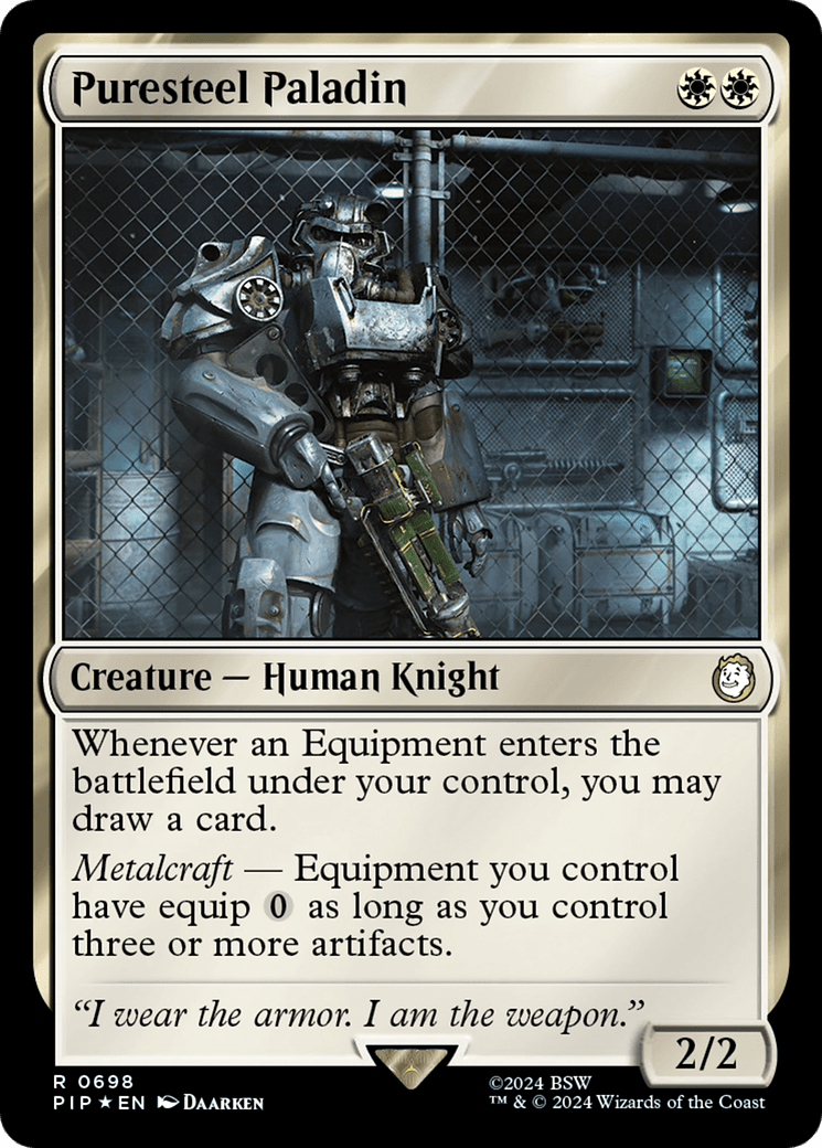 Puresteel Paladin (Surge Foil) [Fallout] MTG Single Magic: The Gathering  | Multizone: Comics And Games