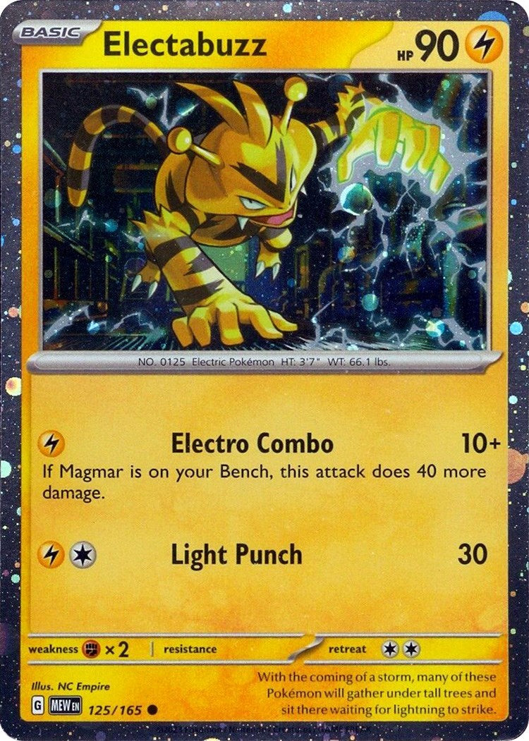 Electabuzz (125/165) (Cosmos Holo) [Miscellaneous Cards] | Multizone: Comics And Games