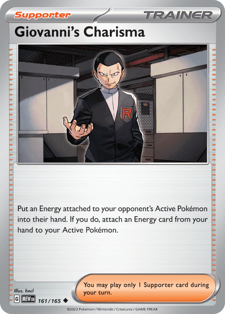 Giovanni's Charisma (161/165) [Scarlet & Violet 151] Pokemon Single Pokémon  | Multizone: Comics And Games