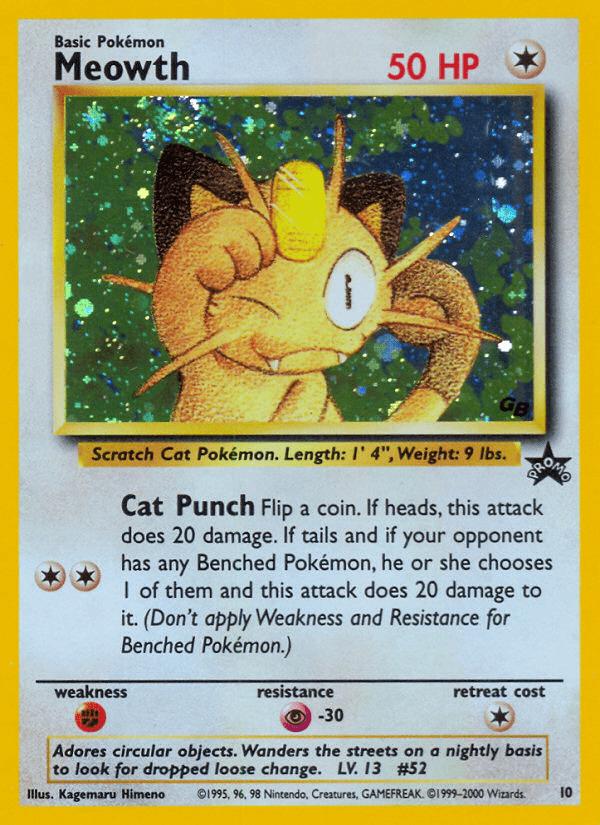 Meowth (10) [Wizards of the Coast: Black Star Promos] Pokemon Single Pokémon  | Multizone: Comics And Games