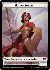 Human Soldier // Elemental (0025) Double-Sided Token [Commander Masters Tokens] MTG Single Magic: The Gathering  | Multizone: Comics And Games