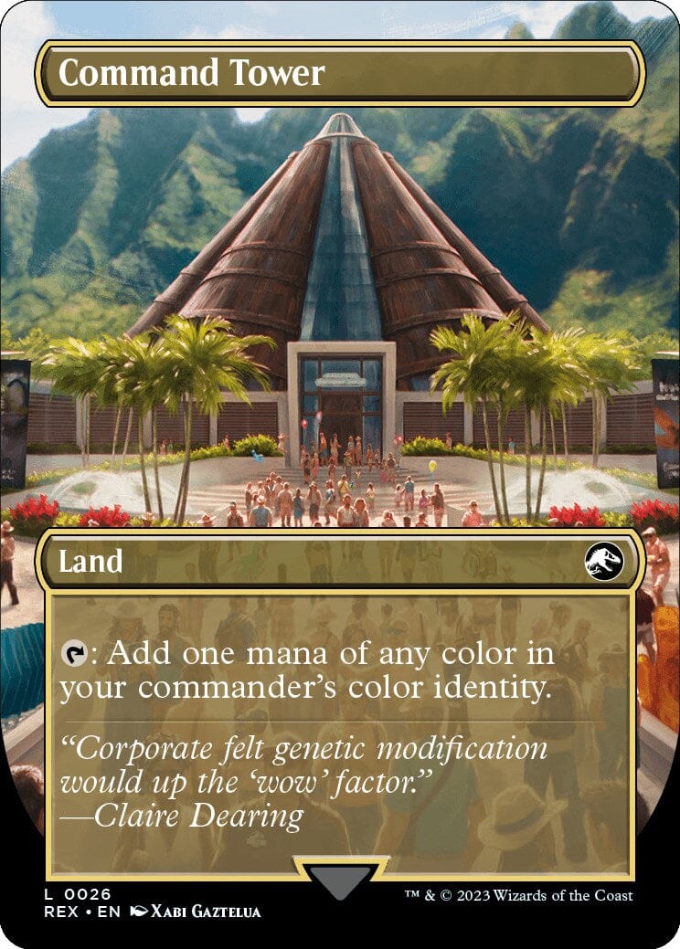 Command Tower // Command Tower (Borderless) [Jurassic World Collection] MTG Single Magic: The Gathering  | Multizone: Comics And Games