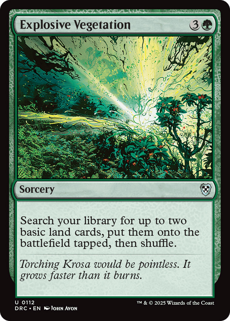 Explosive Vegetation [Aetherdrift Commander] MTG Single Magic: The Gathering  | Multizone: Comics And Games
