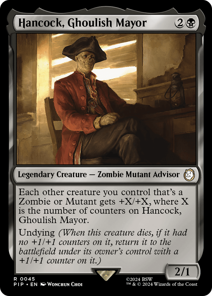 Hancock, Ghoulish Mayor [Fallout] MTG Single Magic: The Gathering  | Multizone: Comics And Games