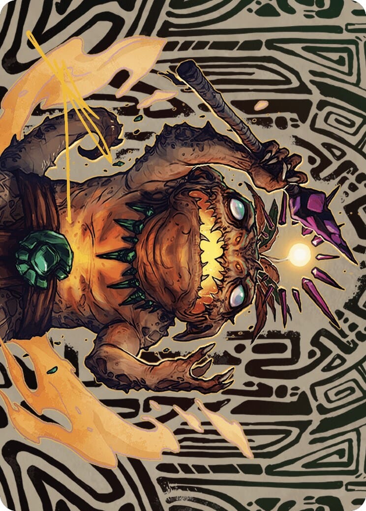 Zoyowa Lava-Tongue Art Card (Gold-Stamped Signature) [The Lost Caverns of Ixalan Art Series] MTG Single Magic: The Gathering  | Multizone: Comics And Games