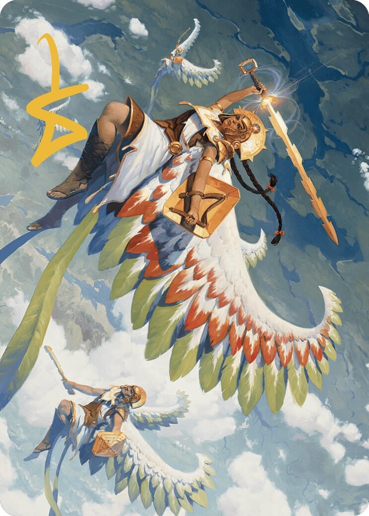 Resplendent Angel Art Card (5/81) (Gold-Stamped Signature) [The Lost Caverns of Ixalan Art Series] MTG Single Magic: The Gathering  | Multizone: Comics And Games