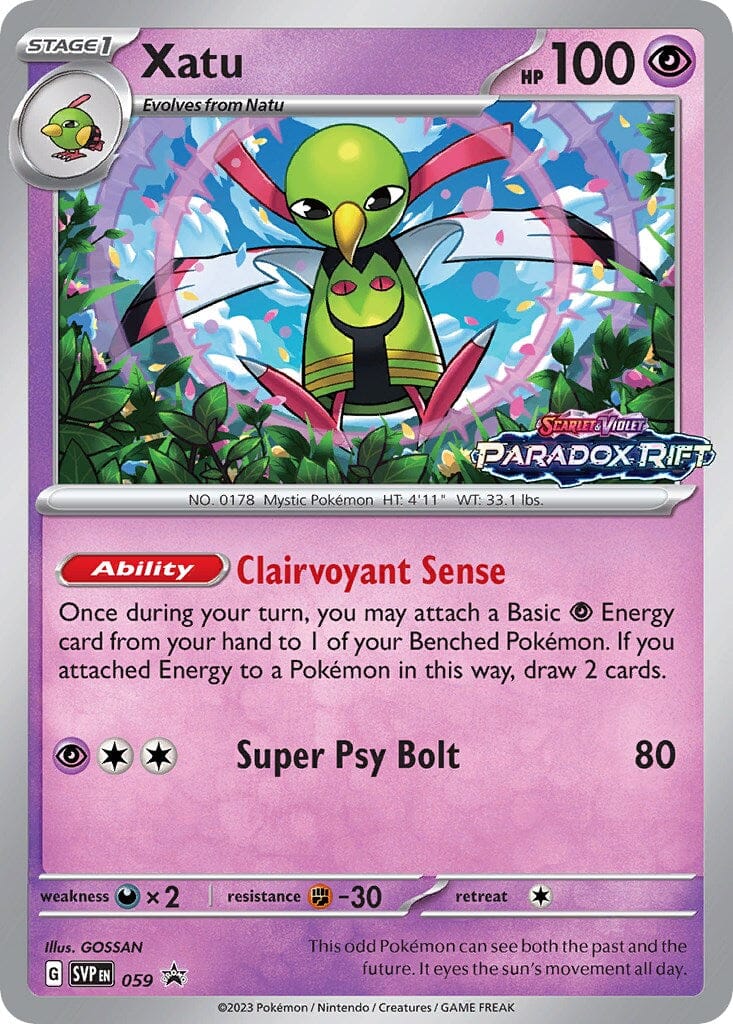 Xatu (059) [Scarlet & Violet: Black Star Promos] Pokemon Single Pokémon  | Multizone: Comics And Games